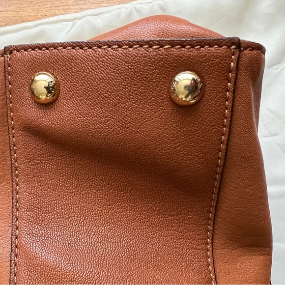 Like New Michael KORS Cognac Hamilton Large Bag convertible satchel - Picture 3 of 7